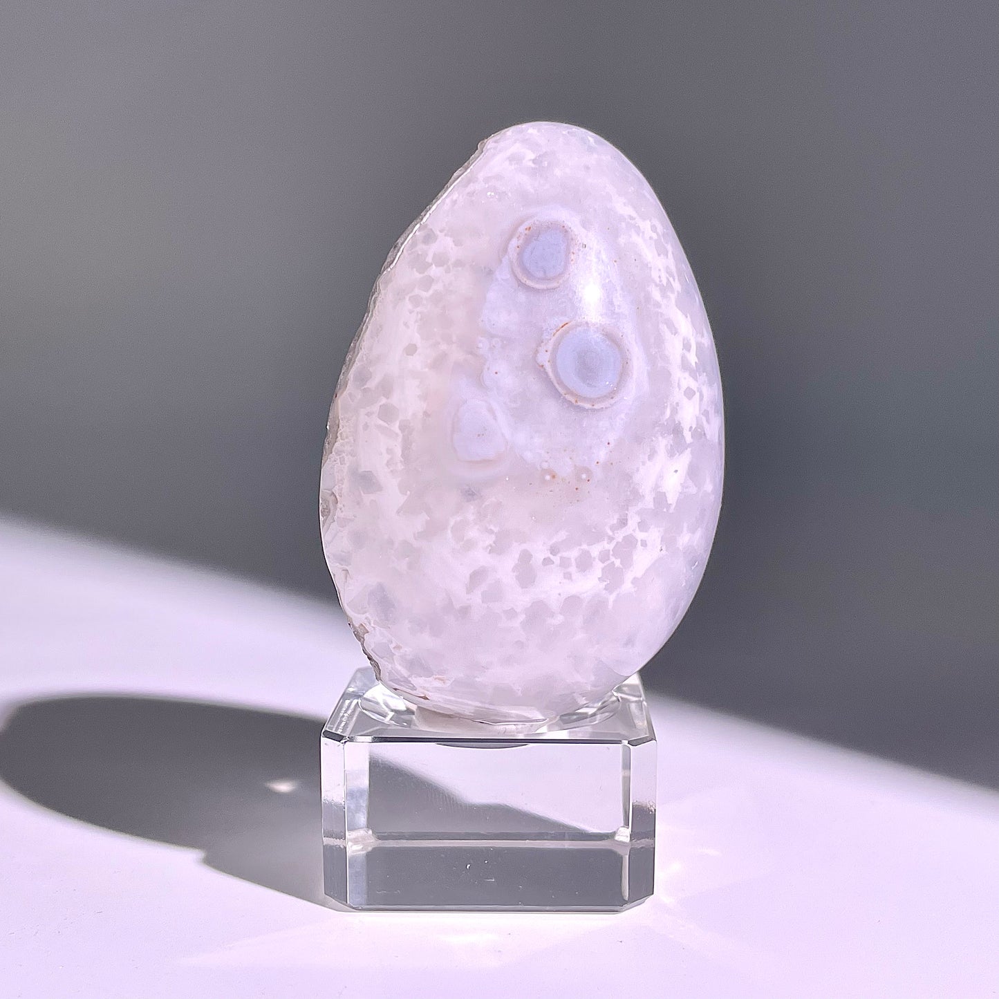 B666◇彩晶マシュマロ エッグ◇64×46×44mm◇天然石・鉱物・パワーストーン