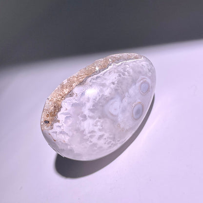 B666◇彩晶マシュマロ エッグ◇64×46×44mm◇天然石・鉱物・パワーストーン