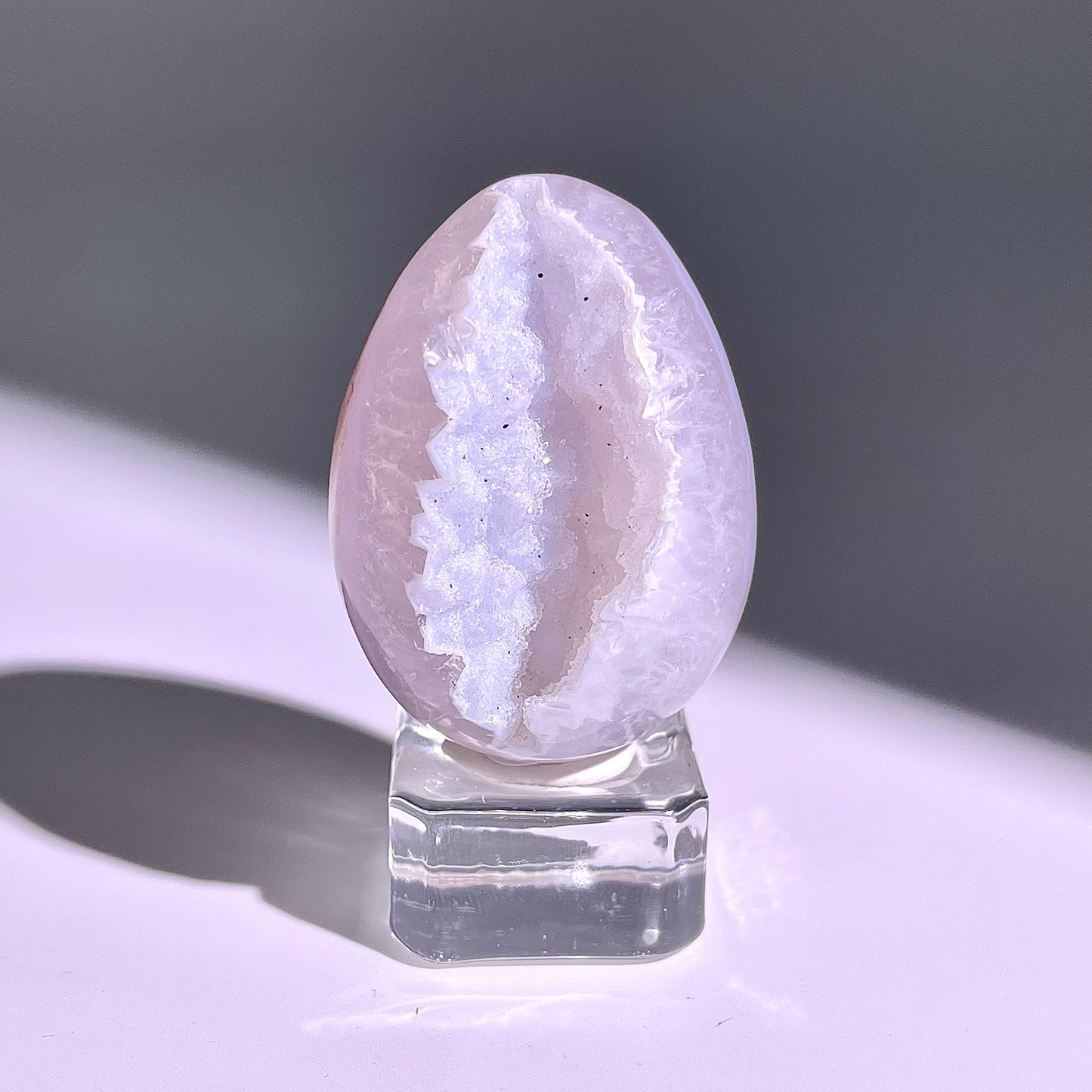 B667◇彩晶マシュマロ エッグ◇45×33×30mm◇天然石・鉱物・パワーストーン
