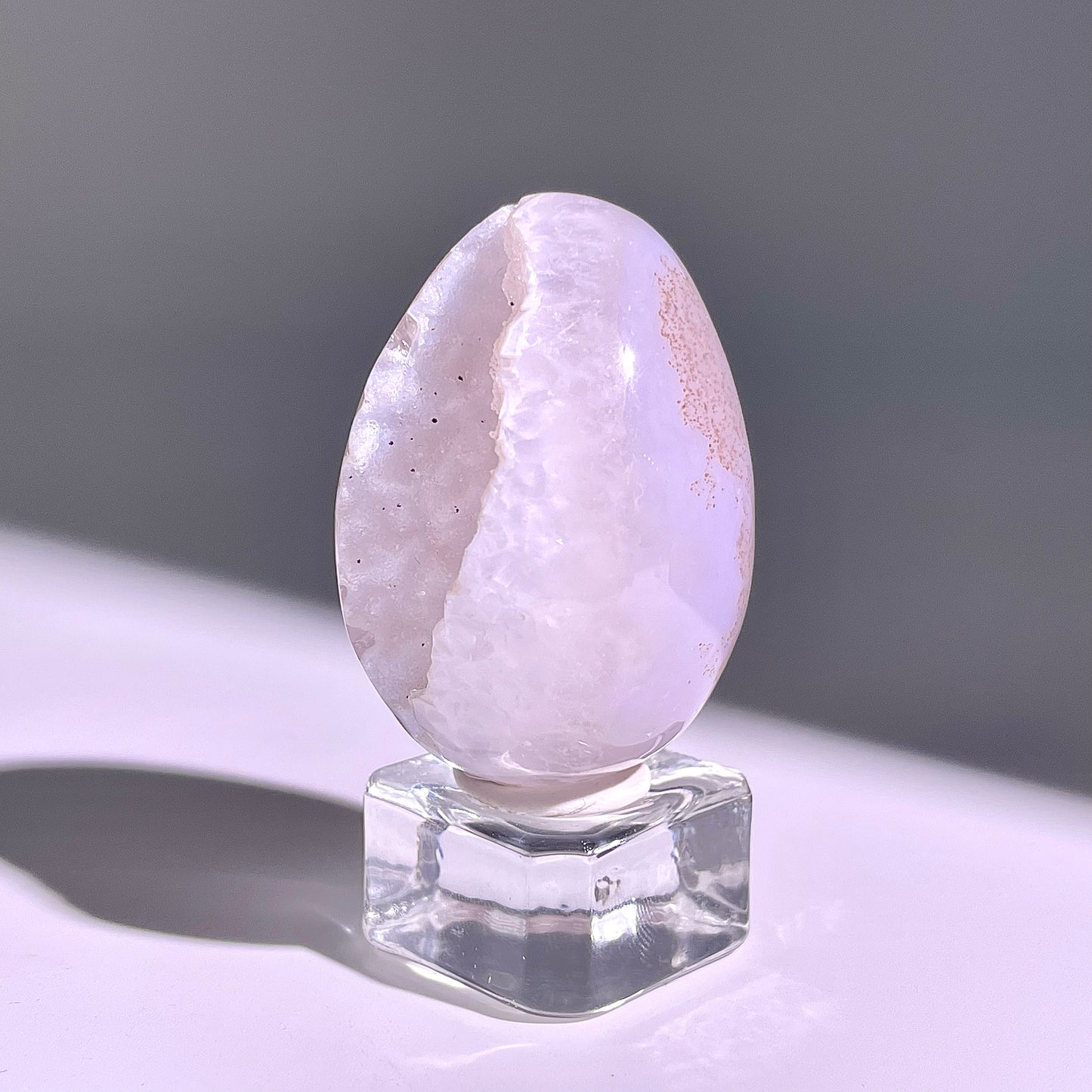 B667◇彩晶マシュマロ エッグ◇45×33×30mm◇天然石・鉱物・パワーストーン