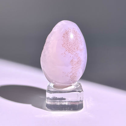 B667◇彩晶マシュマロ エッグ◇45×33×30mm◇天然石・鉱物・パワーストーン