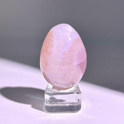 B667◇彩晶マシュマロ エッグ◇45×33×30mm◇天然石・鉱物・パワーストーン