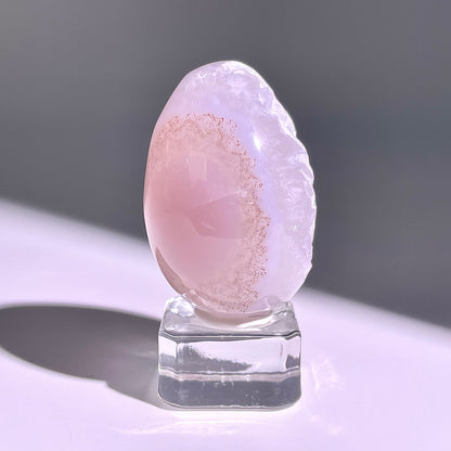 B667◇彩晶マシュマロ エッグ◇45×33×30mm◇天然石・鉱物・パワーストーン