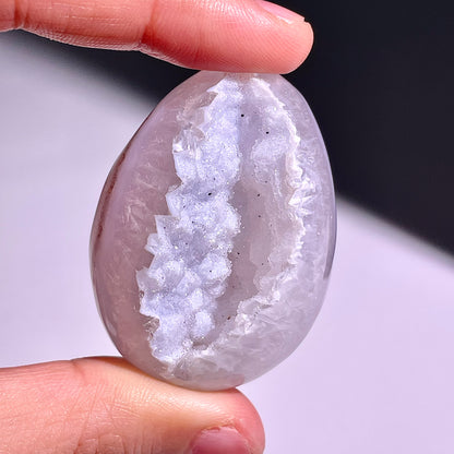 B667◇彩晶マシュマロ エッグ◇45×33×30mm◇天然石・鉱物・パワーストーン