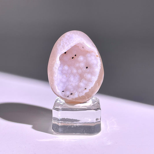 B668◇彩晶マシュマロ エッグ◇39×29×24mm◇天然石・鉱物・パワーストーン