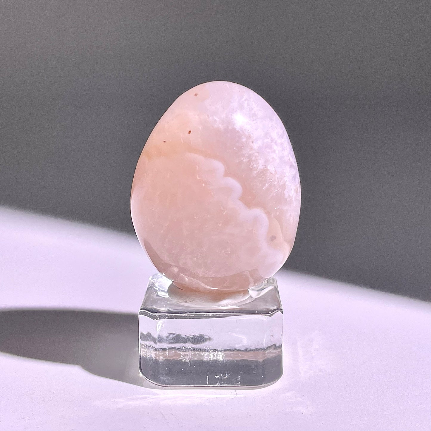 B668◇彩晶マシュマロ エッグ◇39×29×24mm◇天然石・鉱物・パワーストーン
