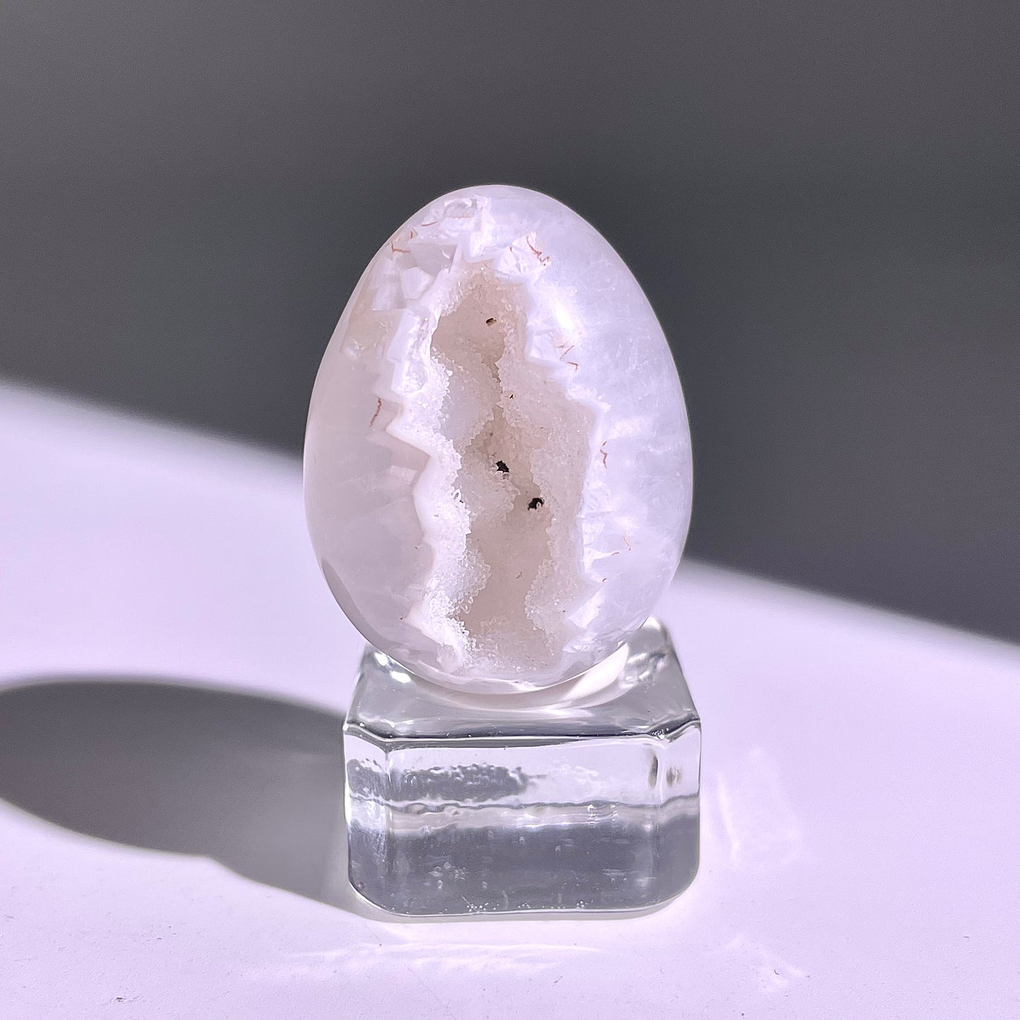 B669◇彩晶マシュマロ エッグ◇36×27×26mm◇天然石・鉱物・パワーストーン