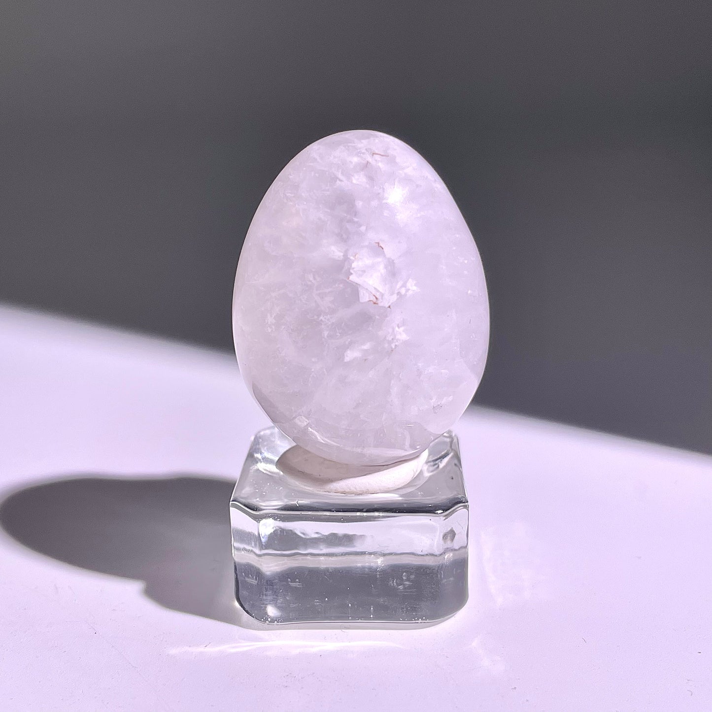 B669◇彩晶マシュマロ エッグ◇36×27×26mm◇天然石・鉱物・パワーストーン
