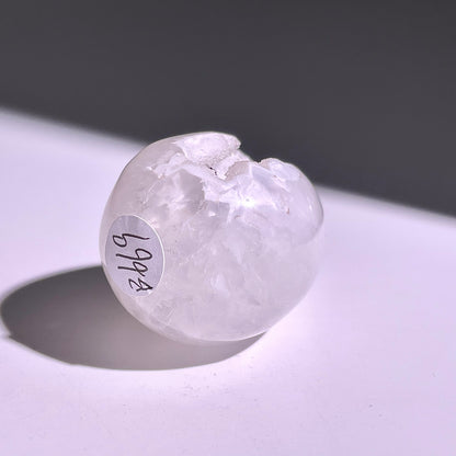 B669◇彩晶マシュマロ エッグ◇36×27×26mm◇天然石・鉱物・パワーストーン