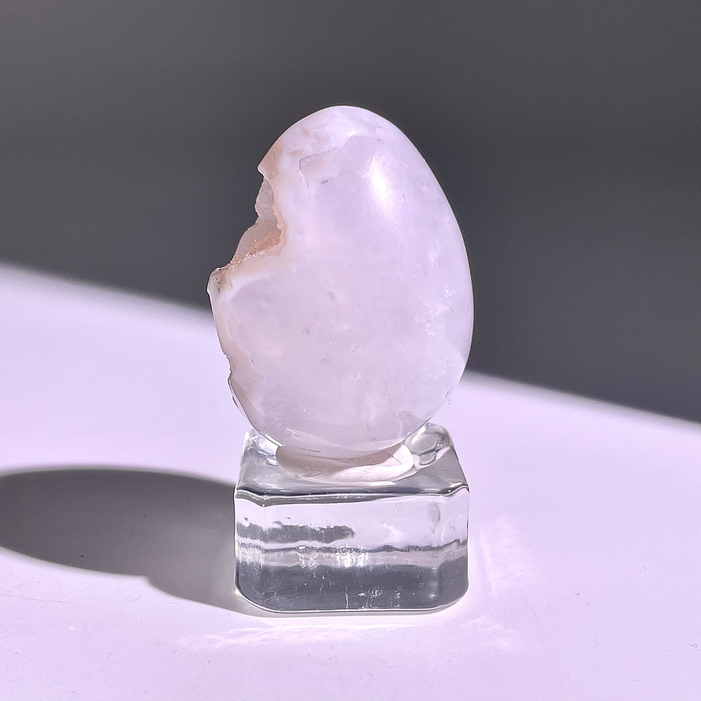 B670◇彩晶マシュマロ エッグ◇38×29×27mm◇天然石・鉱物・パワーストーン
