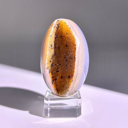B671◇彩晶マシュマロ エッグ◇64×41×40mm◇天然石・鉱物・パワーストーン