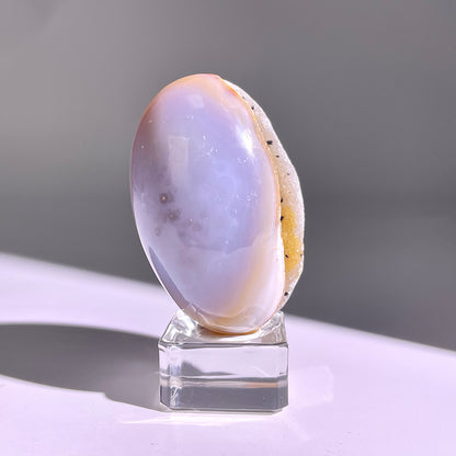 B671◇彩晶マシュマロ エッグ◇64×41×40mm◇天然石・鉱物・パワーストーン