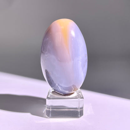 B671◇彩晶マシュマロ エッグ◇64×41×40mm◇天然石・鉱物・パワーストーン
