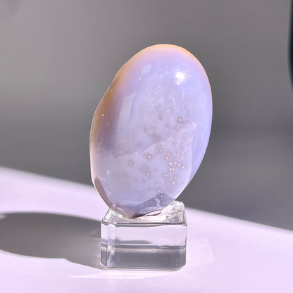 B671◇彩晶マシュマロ エッグ◇64×41×40mm◇天然石・鉱物・パワーストーン