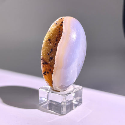 B671◇彩晶マシュマロ エッグ◇64×41×40mm◇天然石・鉱物・パワーストーン