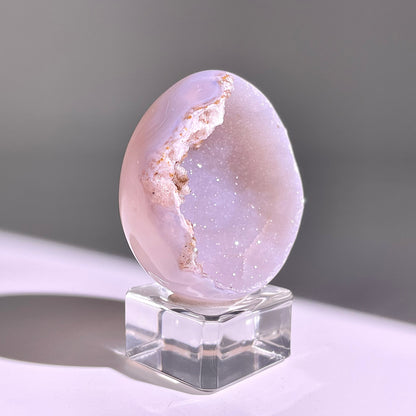 B672◇彩晶マシュマロ エッグ◇52×46×31mm◇天然石・鉱物・パワーストーン