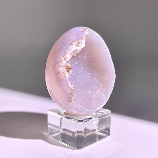 B672◇彩晶マシュマロ エッグ◇52×46×31mm◇天然石・鉱物・パワーストーン