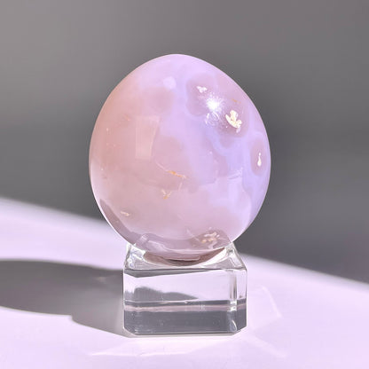 B672◇彩晶マシュマロ エッグ◇52×46×31mm◇天然石・鉱物・パワーストーン