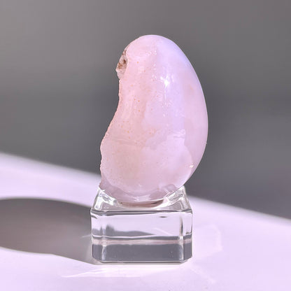 B672◇彩晶マシュマロ エッグ◇52×46×31mm◇天然石・鉱物・パワーストーン