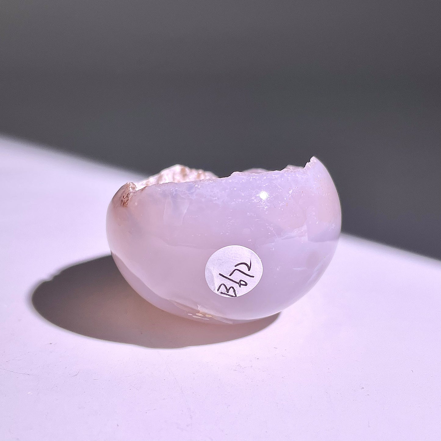 B672◇彩晶マシュマロ エッグ◇52×46×31mm◇天然石・鉱物・パワーストーン