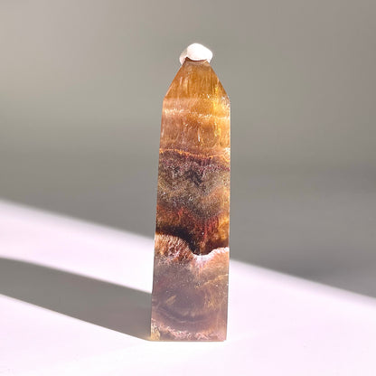 B695◇極光蛍石 ピラー◇80×25×20mm◇天然石・鉱物・パワーストーン