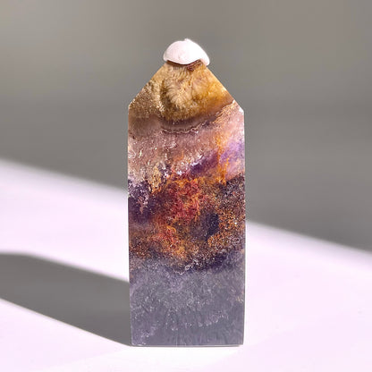 B702◇極光蛍石 ピラー◇51×13×7mm◇天然石・鉱物・パワーストーン