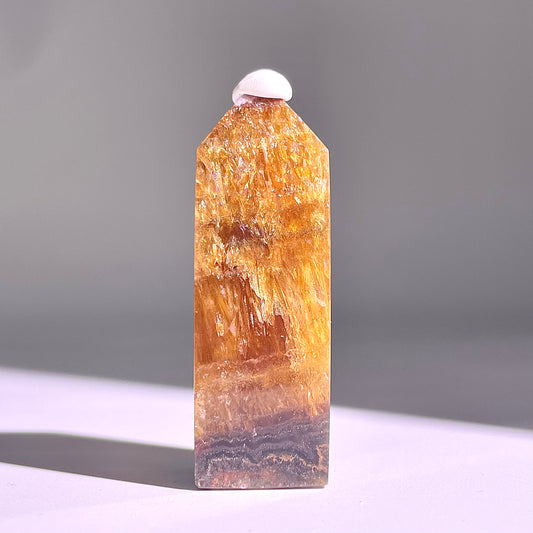 B707◇極光蛍石 ピラー◇50×96×6mm◇天然石・鉱物・パワーストーン