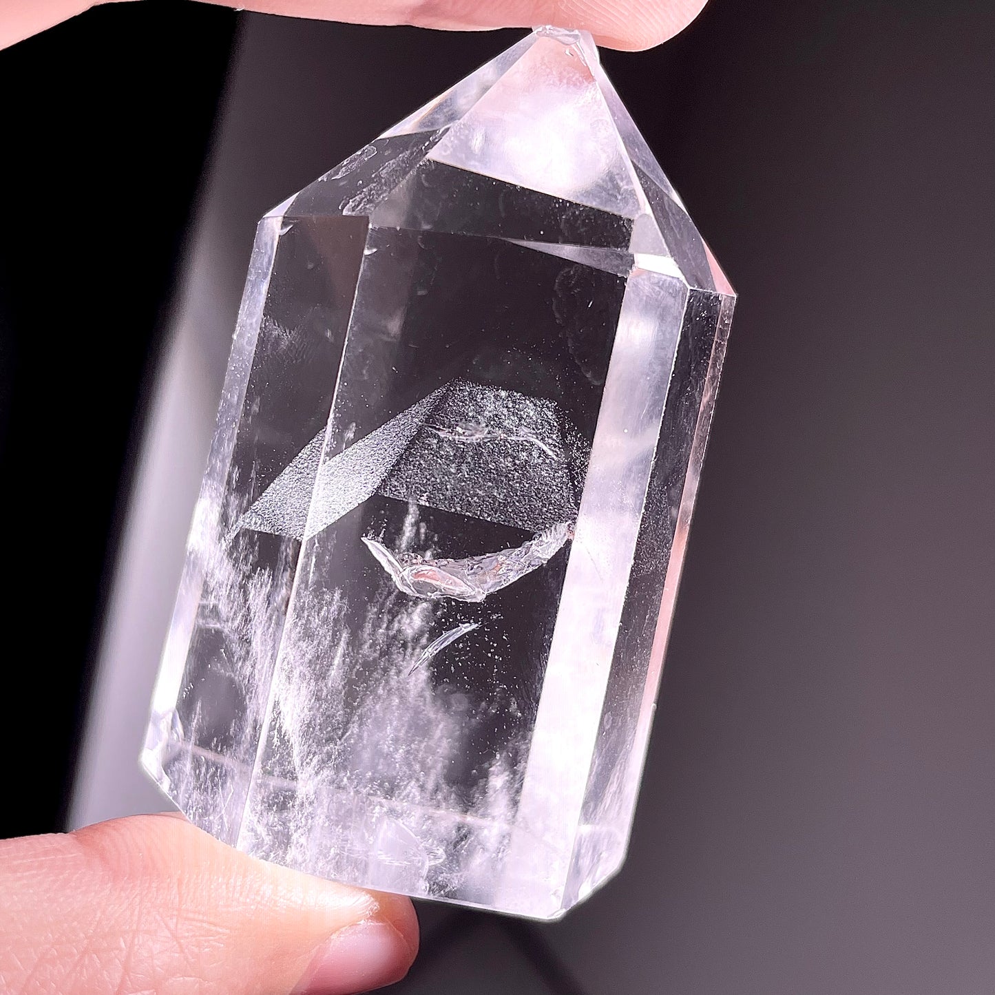 B713◇青い針の水晶 ピラー◇52×27×14mm◇天然石・鉱物・パワーストーン