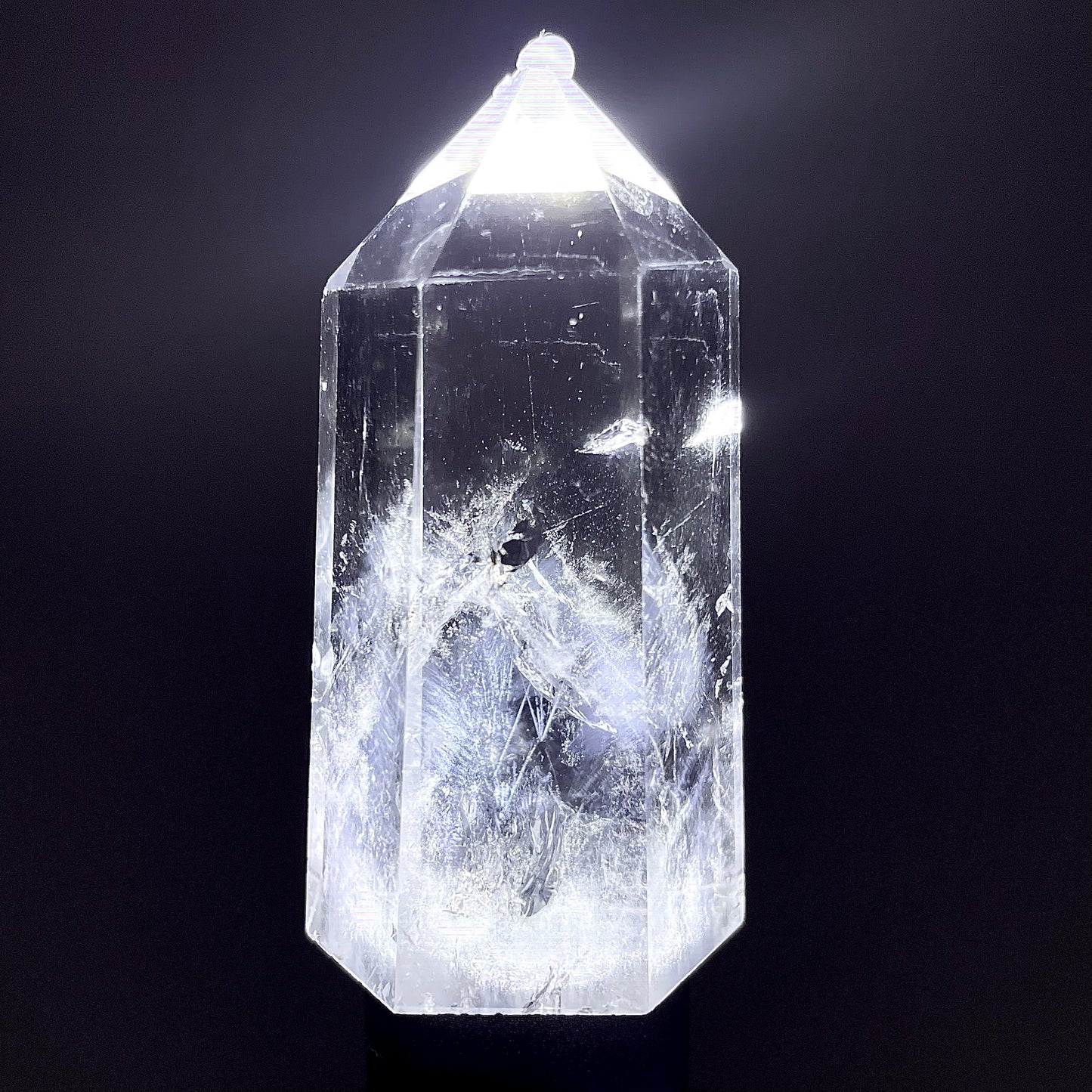 B714◇青い針の水晶 ピラー◇52×18×17mm◇天然石・鉱物・パワーストーン