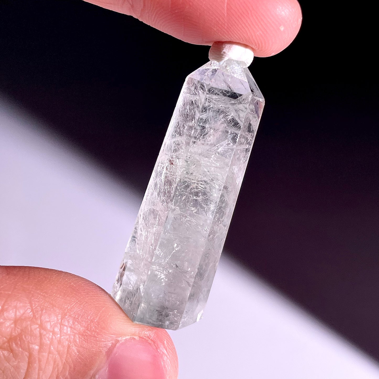 B745◇グリーンクォーツ  ピラー◇28×3×2mm◇天然石・鉱物・パワーストーン