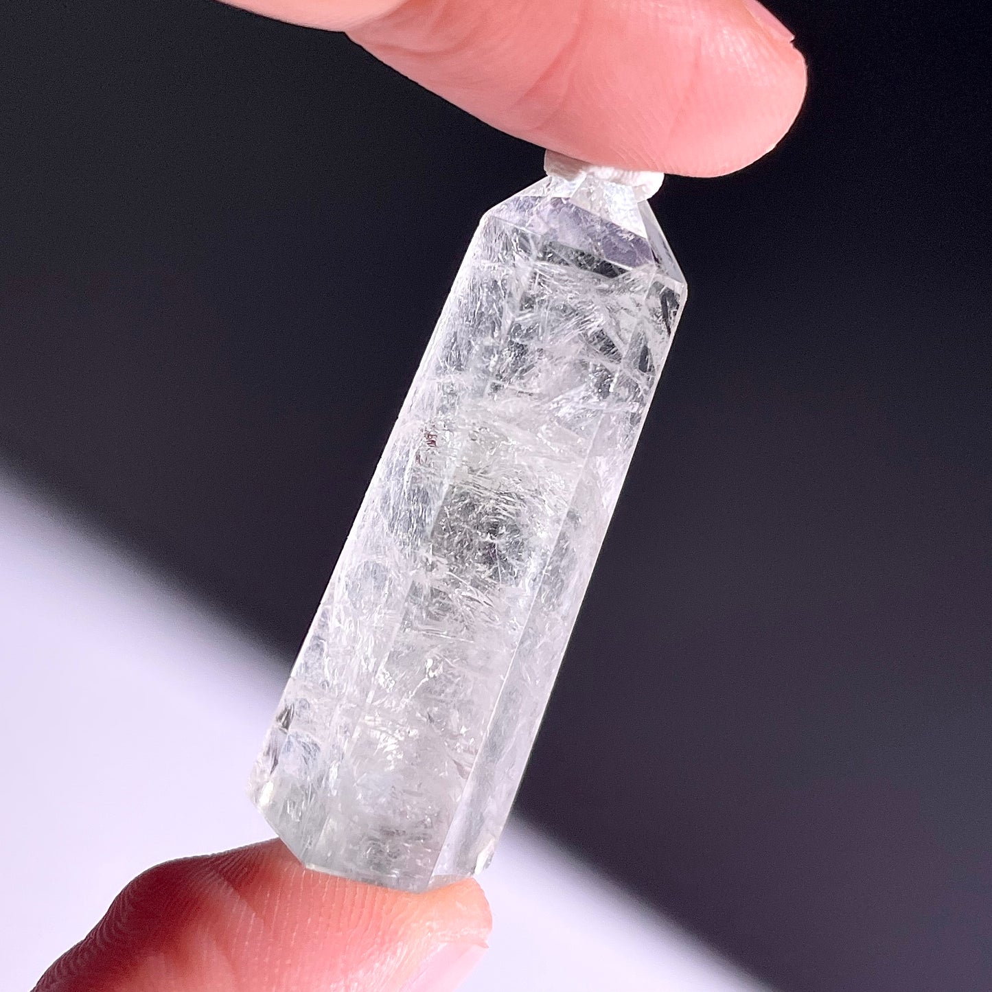 B745◇グリーンクォーツ  ピラー◇28×3×2mm◇天然石・鉱物・パワーストーン