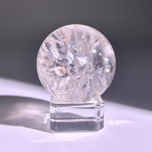 B750◇水晶アゼツライト ボール◇34×34×34mm◇天然石・鉱物・パワーストーン