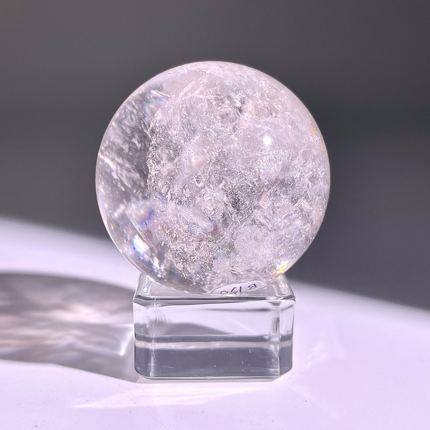 B750◇水晶アゼツライト ボール◇34×34×34mm◇天然石・鉱物・パワーストーン