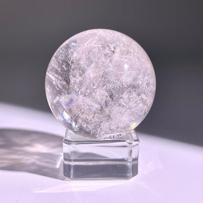 B750◇水晶アゼツライト ボール◇34×34×34mm◇天然石・鉱物・パワーストーン