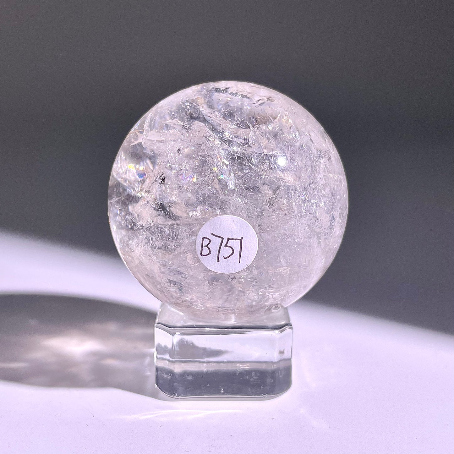 B751◇水晶アゼツライト ボール◇33×33×33mm◇天然石・鉱物・パワーストーン
