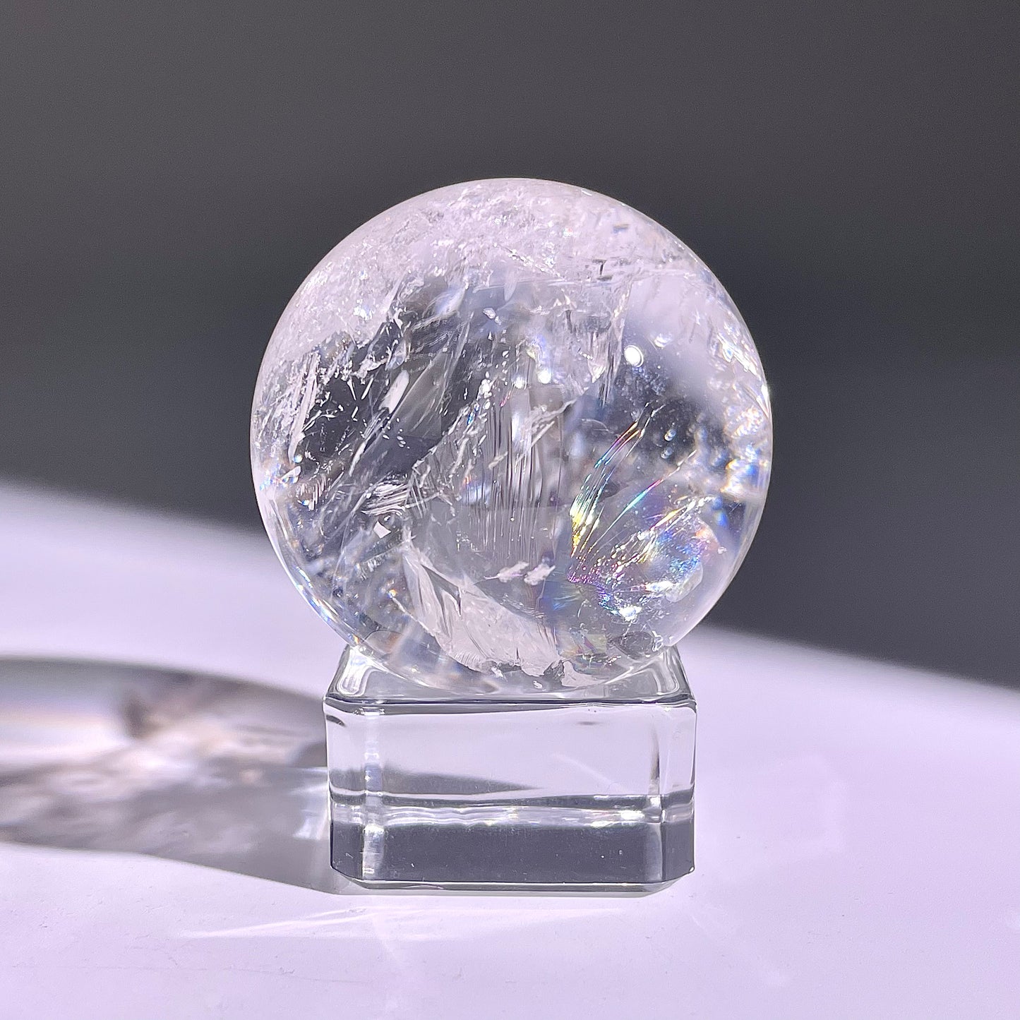 B753◇水晶アゼツライト ボール◇34×34×34mm◇天然石・鉱物・パワーストーン