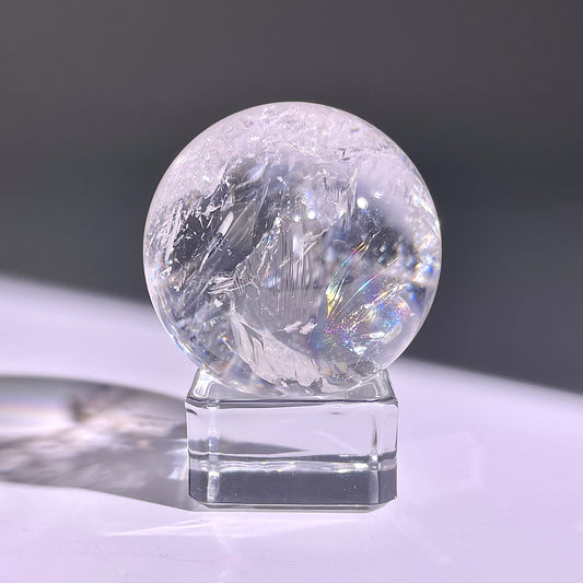 B753◇水晶アゼツライト ボール◇34×34×34mm◇天然石・鉱物・パワーストーン