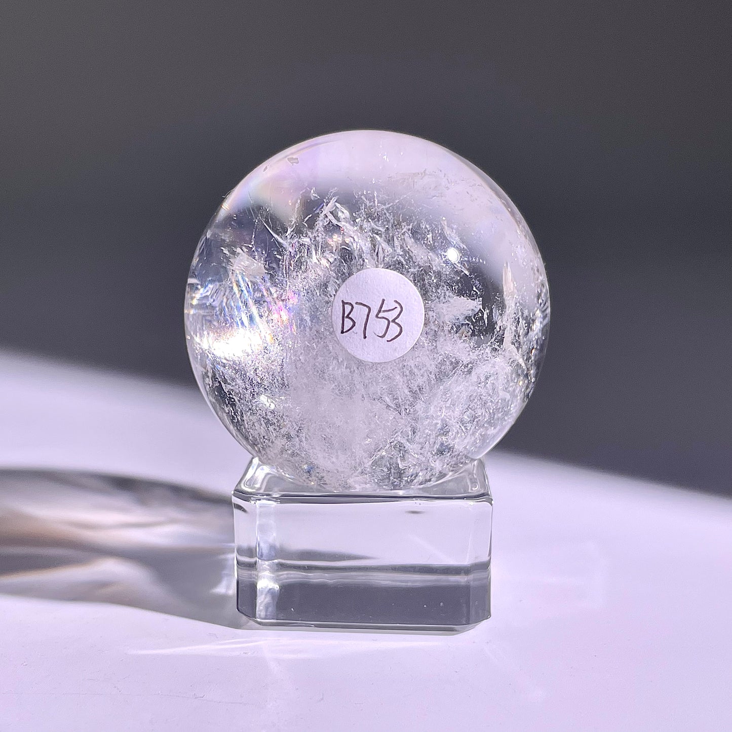 B753◇水晶アゼツライト ボール◇34×34×34mm◇天然石・鉱物・パワーストーン