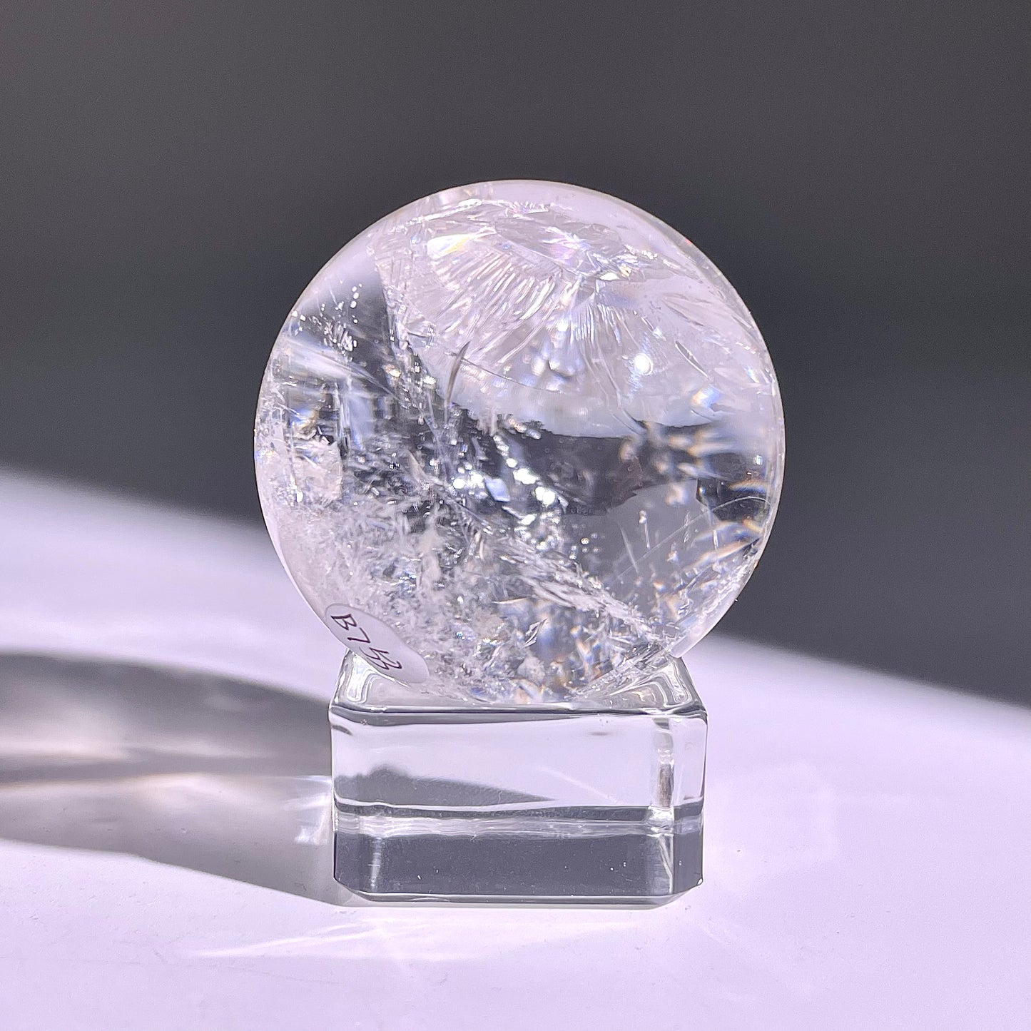 B753◇水晶アゼツライト ボール◇34×34×34mm◇天然石・鉱物・パワーストーン