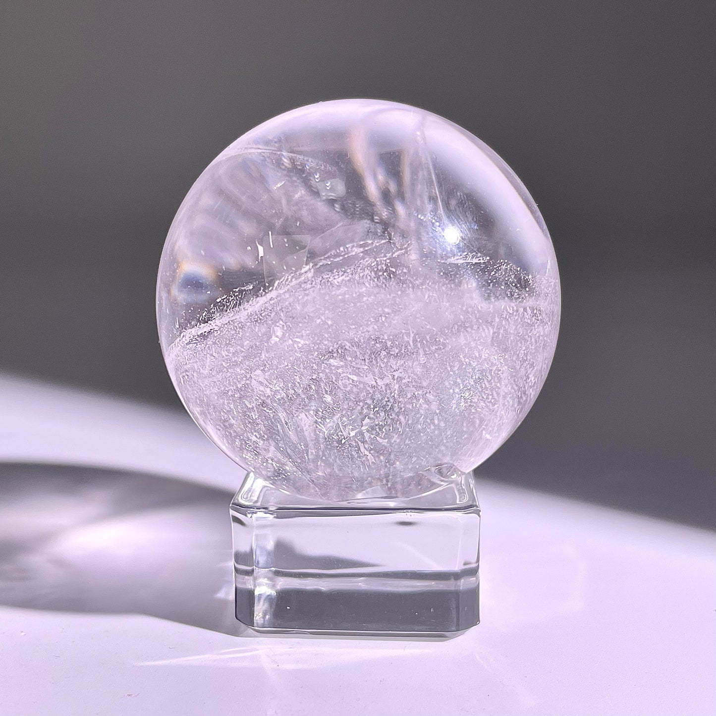 B757◇水晶アゼツライト ボール◇40×40×40mm◇天然石・鉱物・パワーストーン