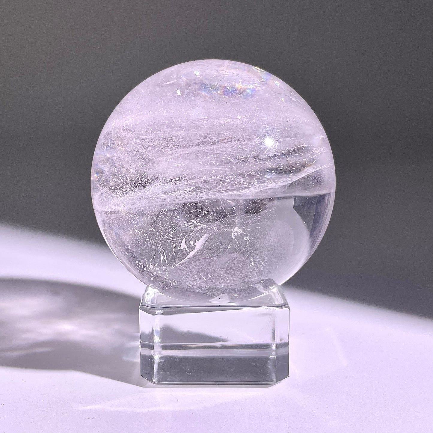 B757◇水晶アゼツライト ボール◇40×40×40mm◇天然石・鉱物・パワーストーン