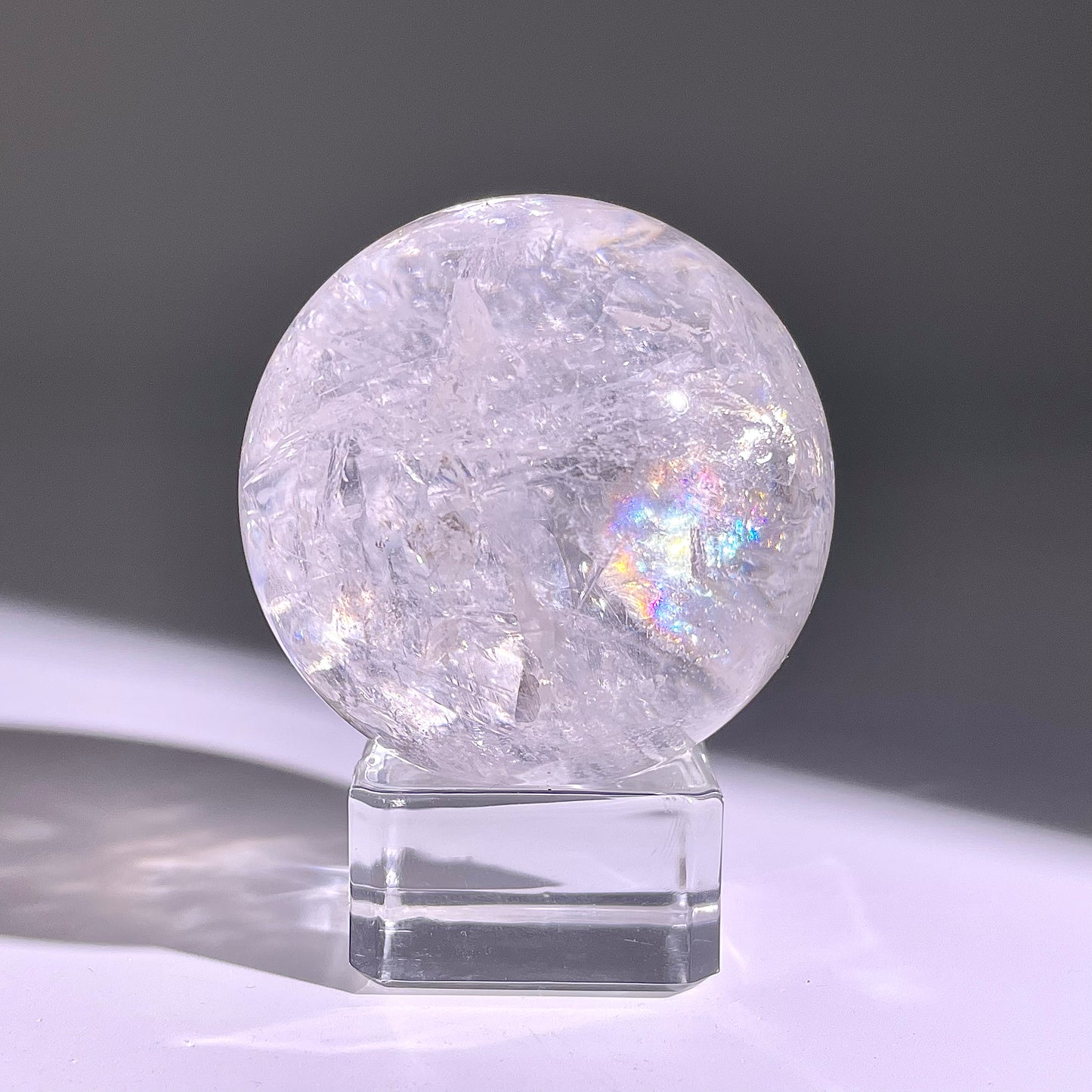 B759◇水晶アゼツライト ボール◇39×39×39mm◇天然石・鉱物・パワーストーン