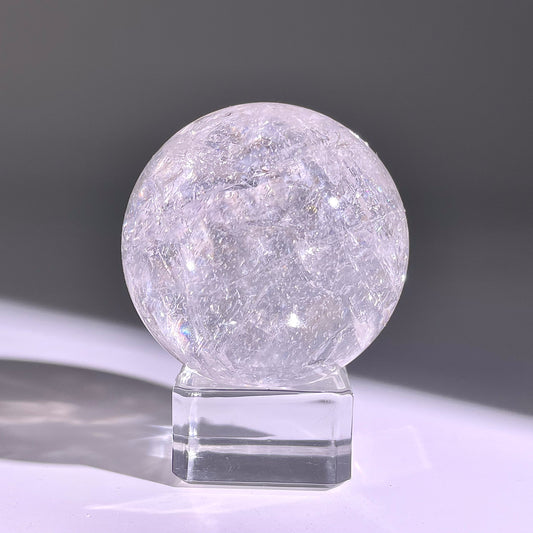 B759◇水晶アゼツライト ボール◇39×39×39mm◇天然石・鉱物・パワーストーン