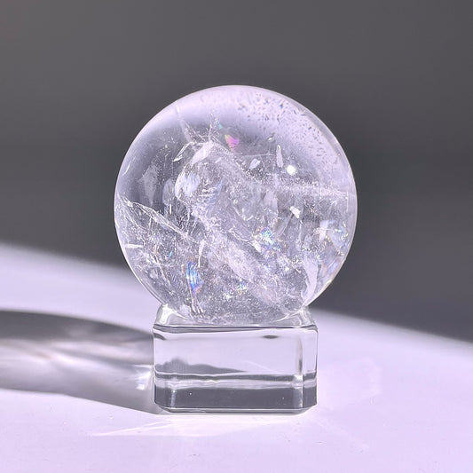 B761◇水晶アゼツライト ボール◇36×36×36mm◇天然石・鉱物・パワーストーン