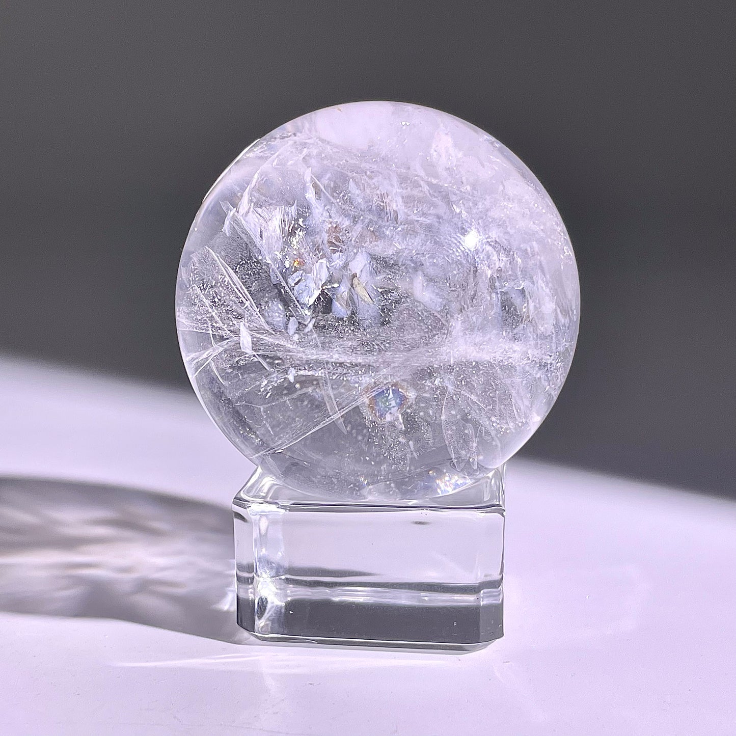 B761◇水晶アゼツライト ボール◇36×36×36mm◇天然石・鉱物・パワーストーン
