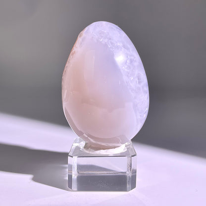 B763◇彩晶マシュマロ エッグ◇55×35×29mm◇天然石・鉱物・パワーストーン