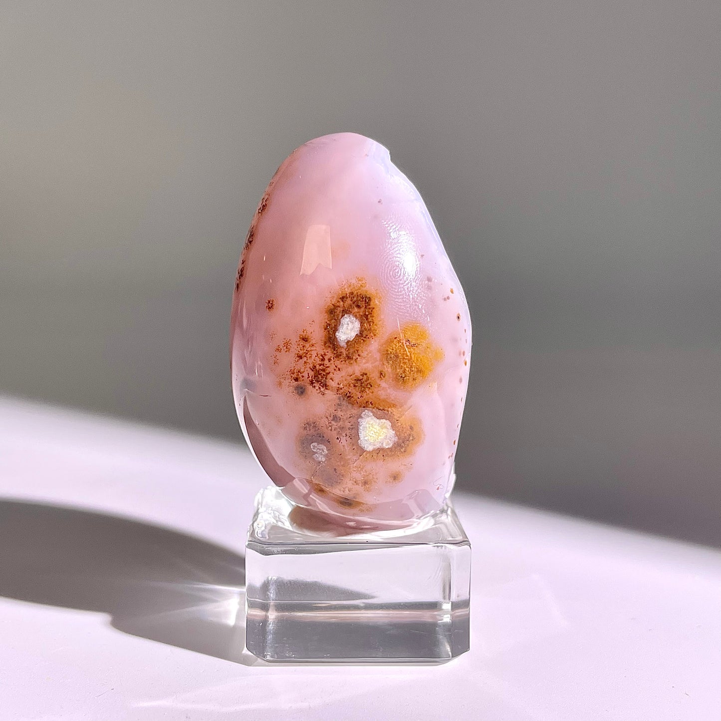 B764◇彩晶マシュマロ エッグ◇47×29×20mm◇天然石・鉱物・パワーストーン