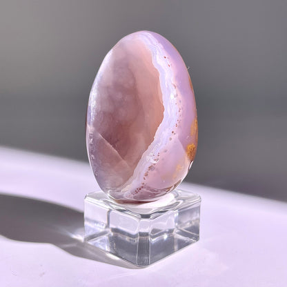 B764◇彩晶マシュマロ エッグ◇47×29×20mm◇天然石・鉱物・パワーストーン