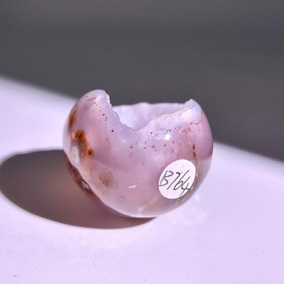B764◇彩晶マシュマロ エッグ◇47×29×20mm◇天然石・鉱物・パワーストーン