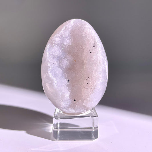 B765◇彩晶マシュマロ エッグ◇54×35×26mm◇天然石・鉱物・パワーストーン